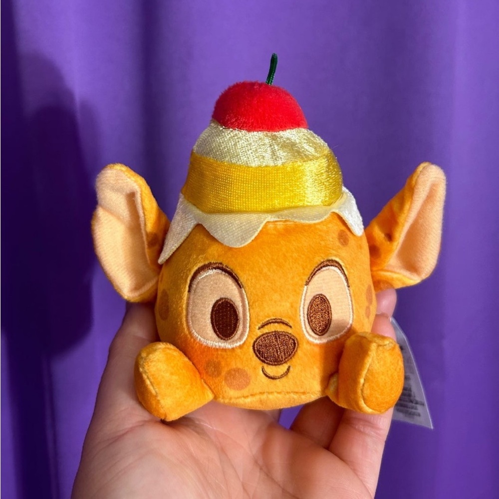 Disney Orange and Yellow Plush Toy with Cherry